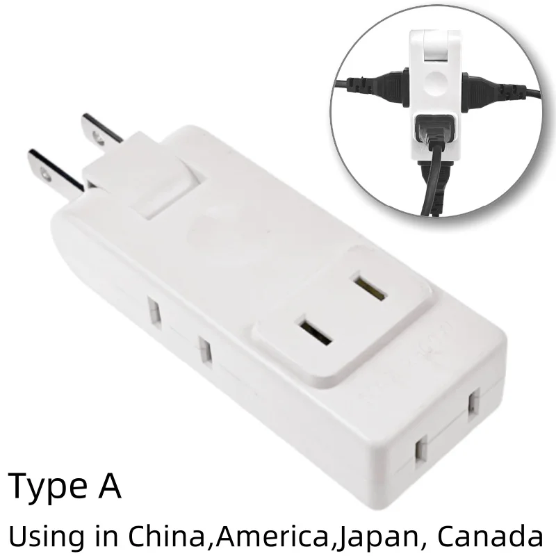 Extensión de enchufe de pared 4 en 1, adaptador de enchufe eléctrico de EE. UU. De 180 grados, adaptador de viaje portátil, convertidor de corriente