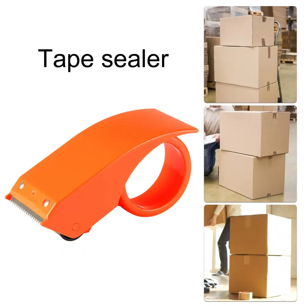 Strong Packaging Tape Adhesive Tape Portable Heavy Duty Packing Tape Sealer with Sharp Cutter Dispenser for Shipping for Mailing