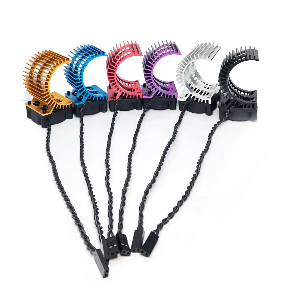 YSIDO couvercle de ventilateur de refroidissement pour dissipateur thermique pour voiture RC 540 550 3650 3660 3665 moteur électrique sans balais Wltoys 124017 124016   Pièces de modèle de voiture