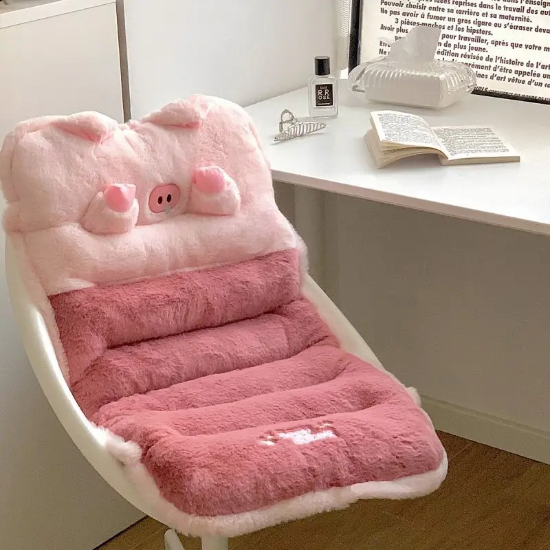 Office Sitting Back One Face Mask Animal One-piece Thickened Plush Cushion Rabbit Velvet Butt Cushion Student Dormitory Girl