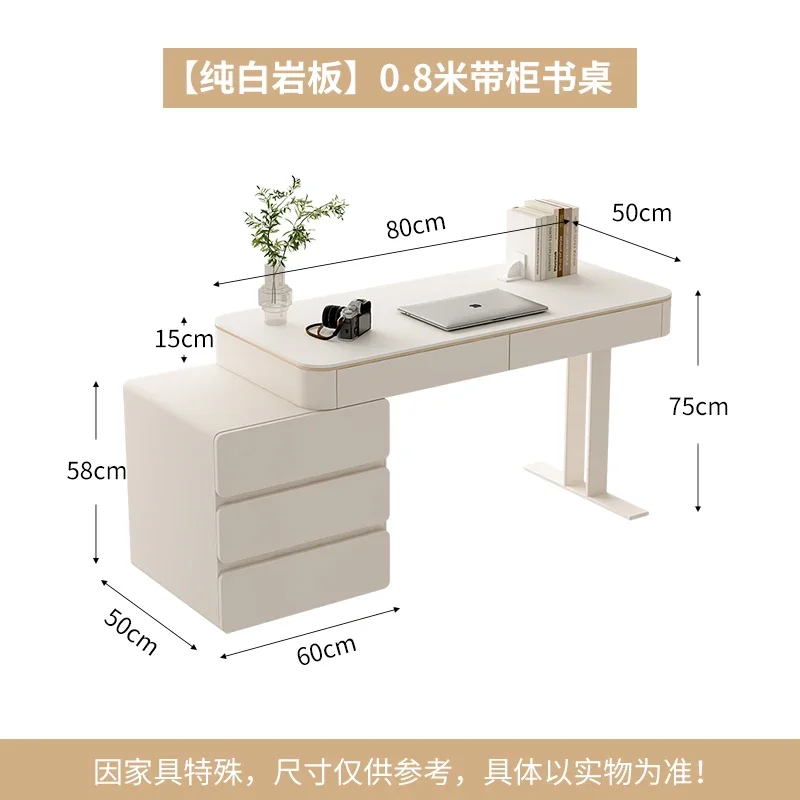 كريم نمط لوحة حجرية مكتب المنزل ضوء الفاخرة الحديثة شقة صغيرة غرفة نوم منضدة مكتب كمبيوتر بسيط