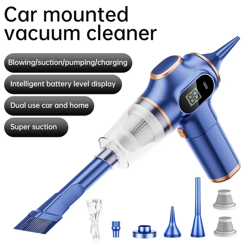 2024 NEW 290000Pa 5 in1 Car Vacuum Cleaner Strong Suction Portable Wireless Vacuum Cleaner Handheld Mini For Car Home Office