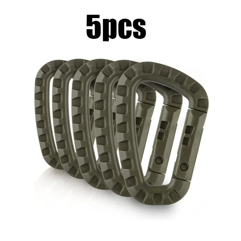 5/10/15/20 stücke Taktische D-Form Kunststoff Karabiner Mit Harter Feder Snap Clip ITW Schlüsselbund Getriebe Haken für Outdoor Camping Werkzeuge