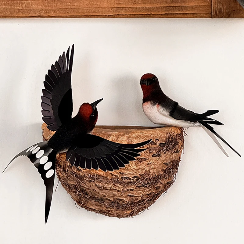 

Real bird's nest wall cover ugly decoration yard landscaping arrangement pendant swallow's nest hanging hole cover