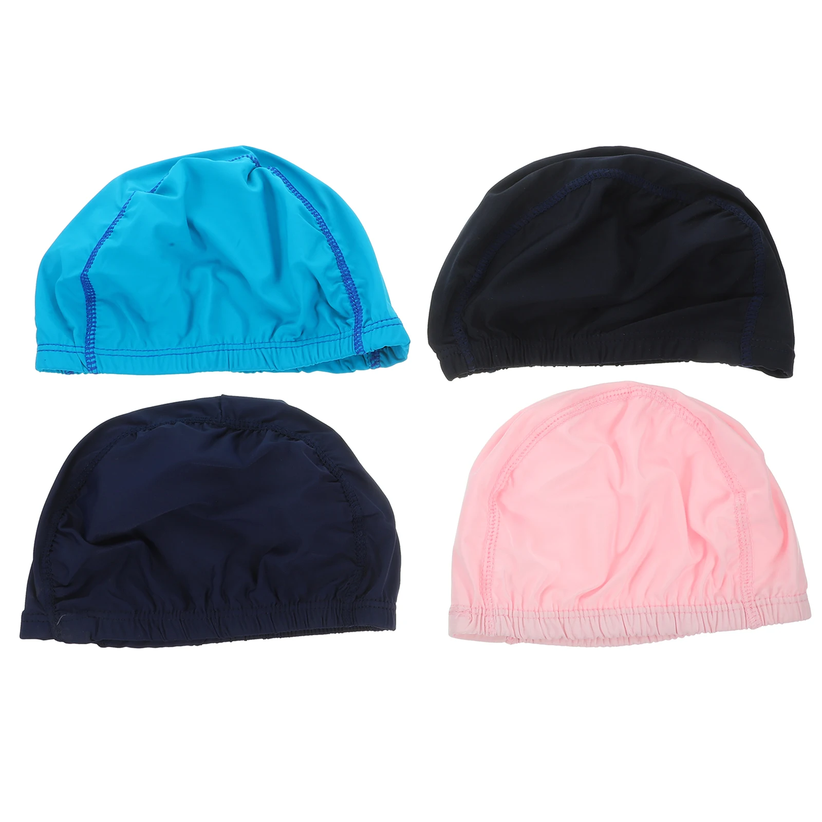 

4 Pcs Swimming Cap Caps for Adults Kids High Elasticity Women Long Hair Girls and