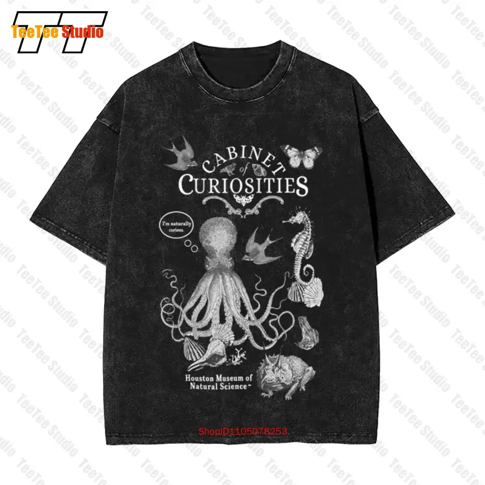 Houston Museum Of Natural Science Cabinet Curiosities Octopus Moth Vintage Oversized T-Shirt 1G0M