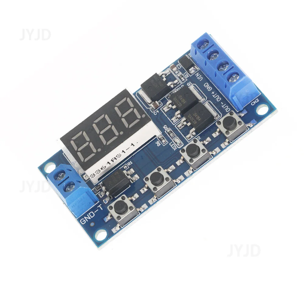 DC 5V-36V Trigger Cycle Delay Timer Switch Turn On Off Relay Module with LED Display Adjustable Timer Module image 4