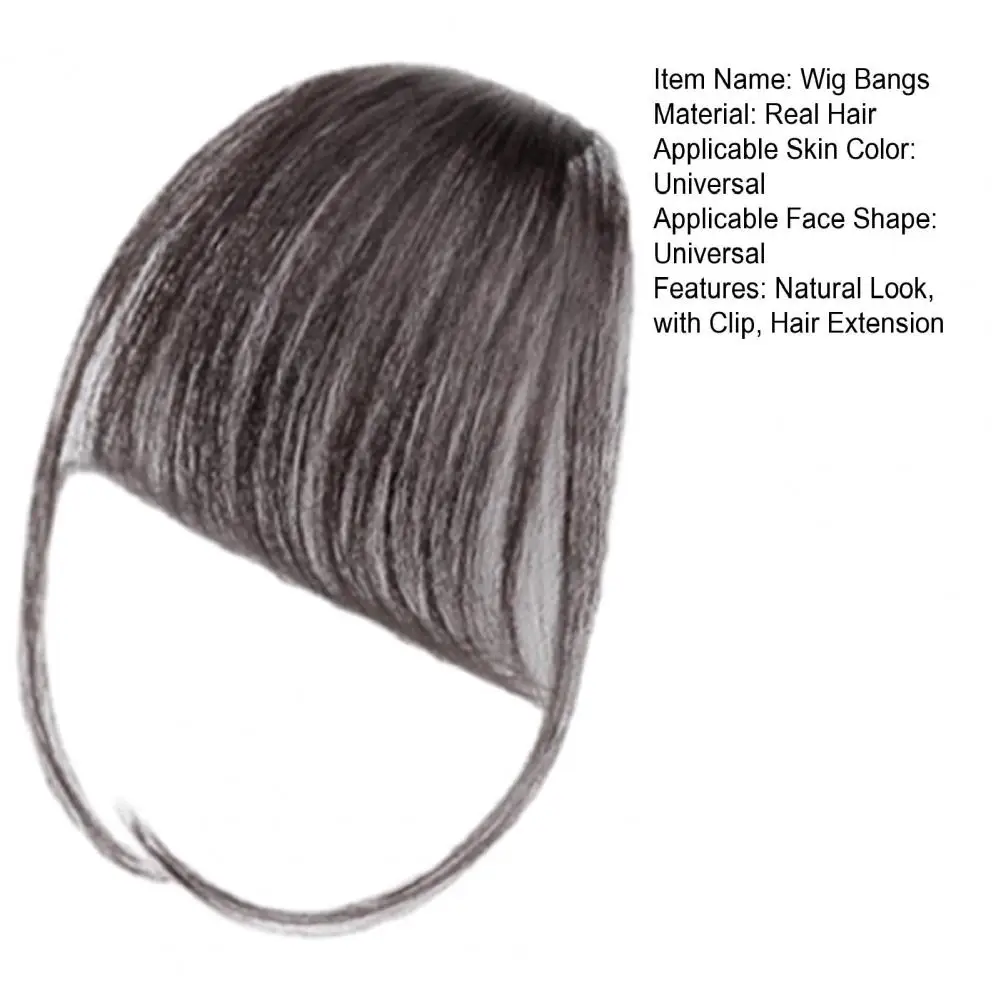 Clip On Bangs Wig For Women Black/Brown Fake Bangs Hair Clip Air Curtain Wispy Curved Hair Extension With Clip Hairpieces Style