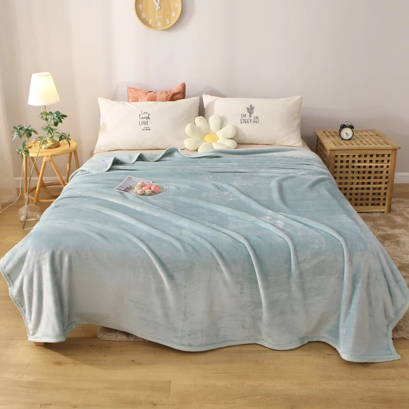 VIKAMA الضوء الأخضر موري أفخم غطاء بطانية الاسكندنافية Ins نمط غرفة نوم النوم بطانية الجلد ودية تنفس بطانية