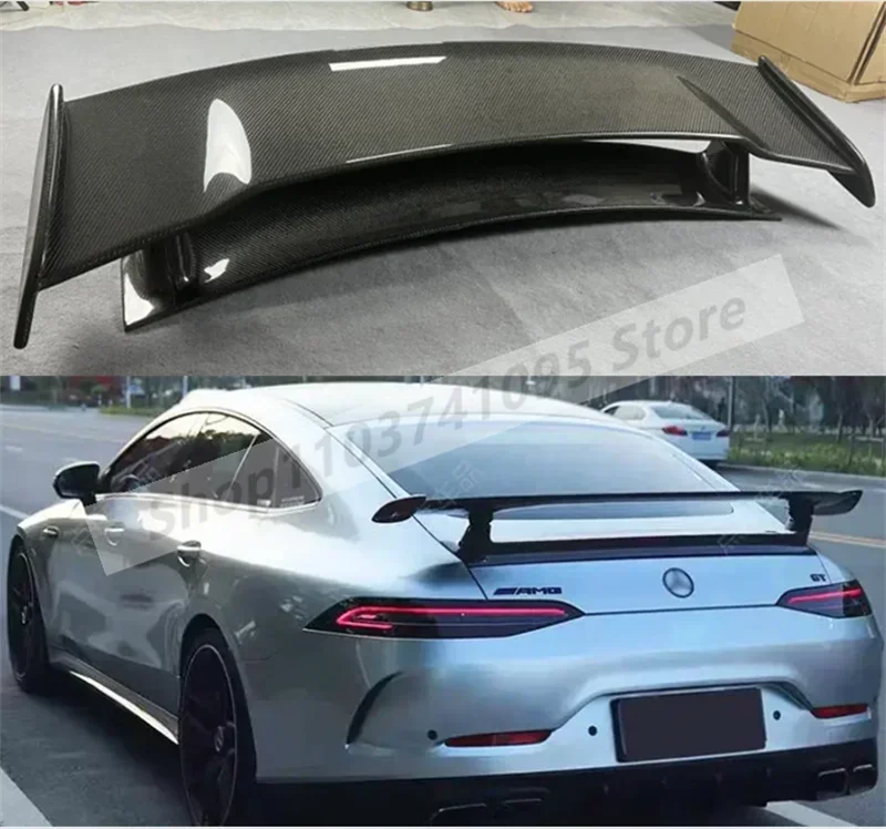 Real Carbon Fiber Rear Wing Lip Diffuser Tail Trunk Spoiler For Mercedes-Benz GT50 GT53 GT63 GT63S AMG (4DOOR) 2018-2024