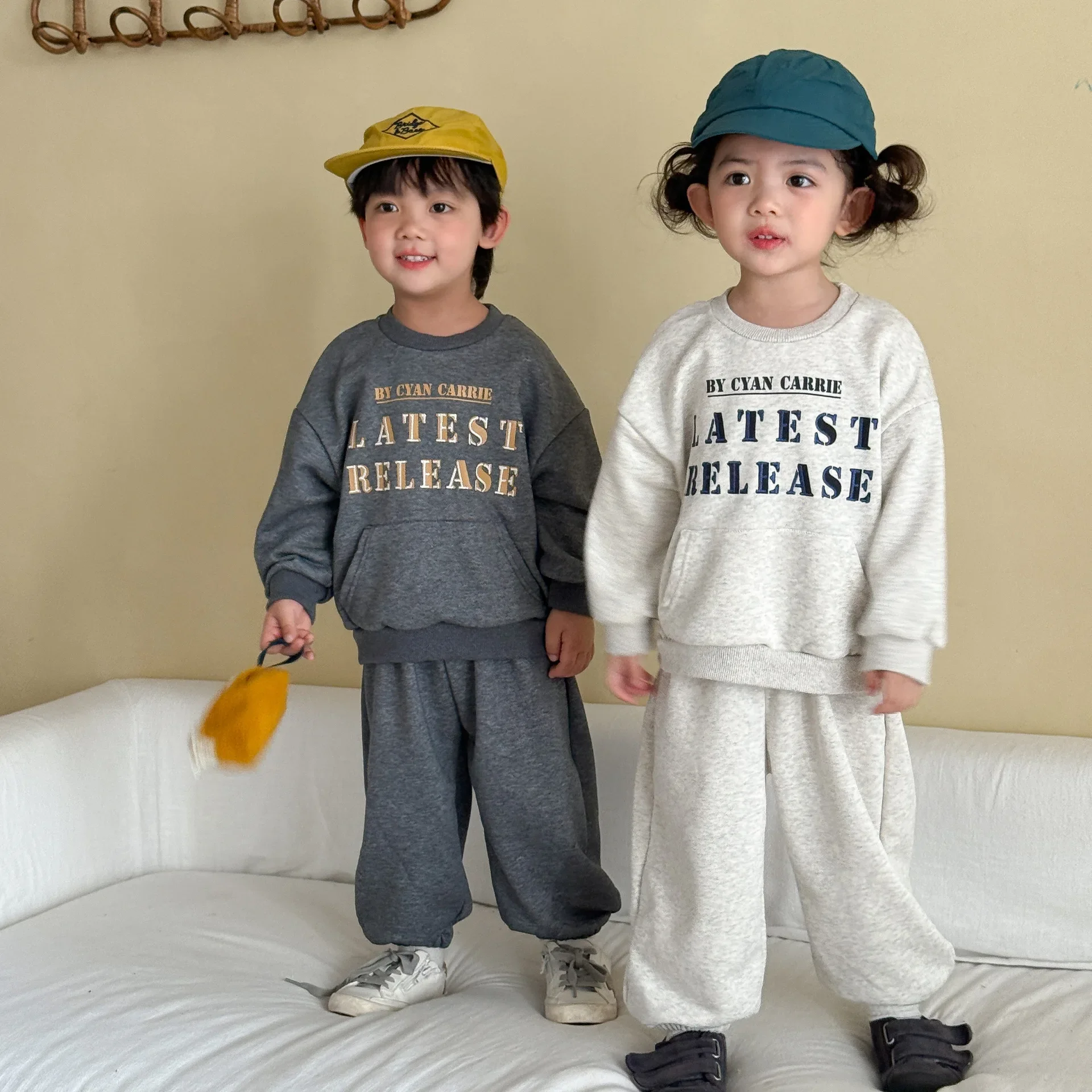 Children's Sets Boys Autumn Sports Suit Girls' Casual 2026 New Spring Autumn Baby Boys' Hoodie and Pants Two-piece Set 4