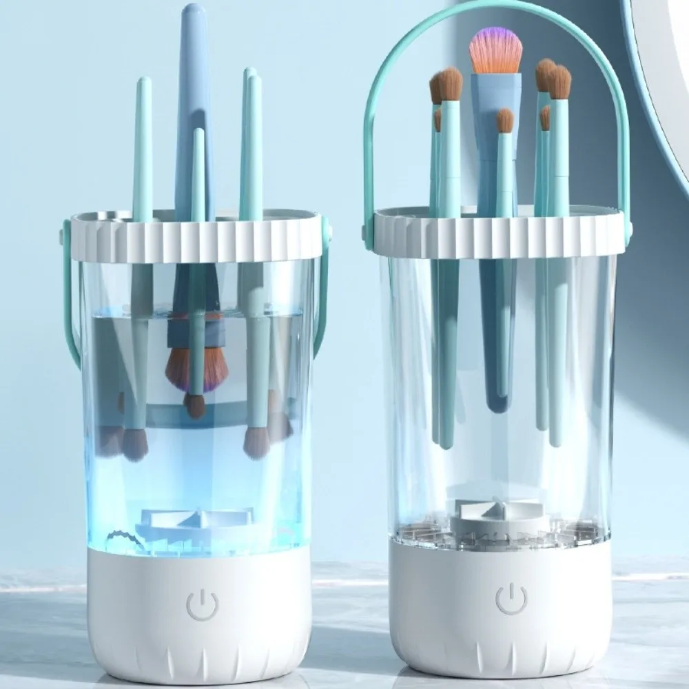 Transparent Electric Makeup Brush Cleaner and Dryer Quick Drying Fast Cleaning Automatic Cosmetic Washing Tool Easy To Operate