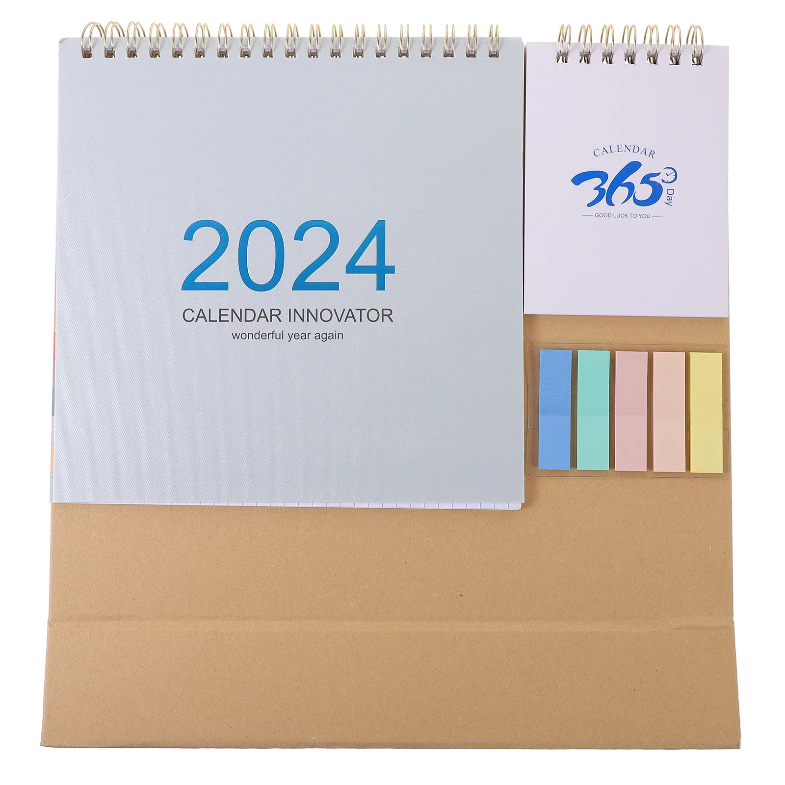 Desktop Calendar 2024 Standing Flip Monthly Planner with Memo Space Minimalist Office Home Desk Decor