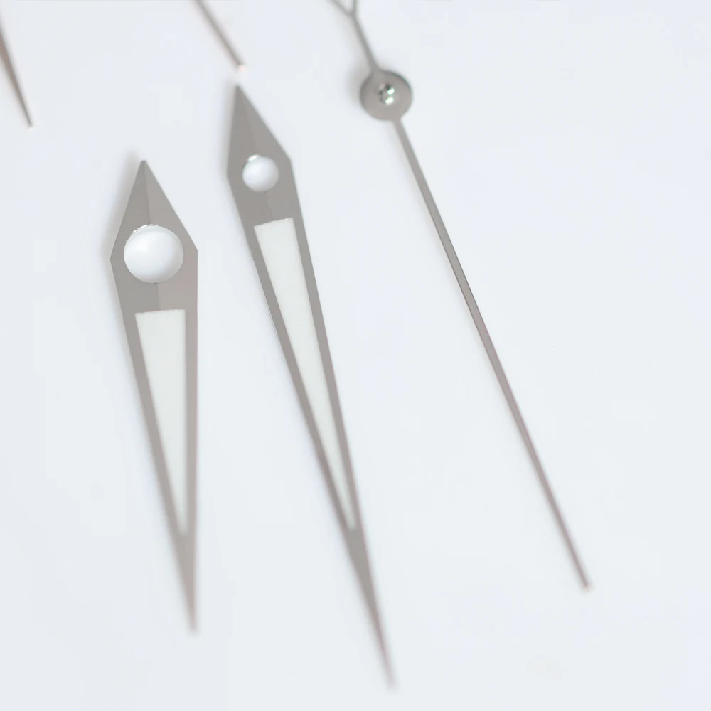 مصقول NH35 الأيدي 10*14*15 مللي متر Dauphine Aiguille ساعة كوكتيل اكسسوارات الإبر مؤشر ساعة 3C الأخضر الأزرق مضيئة