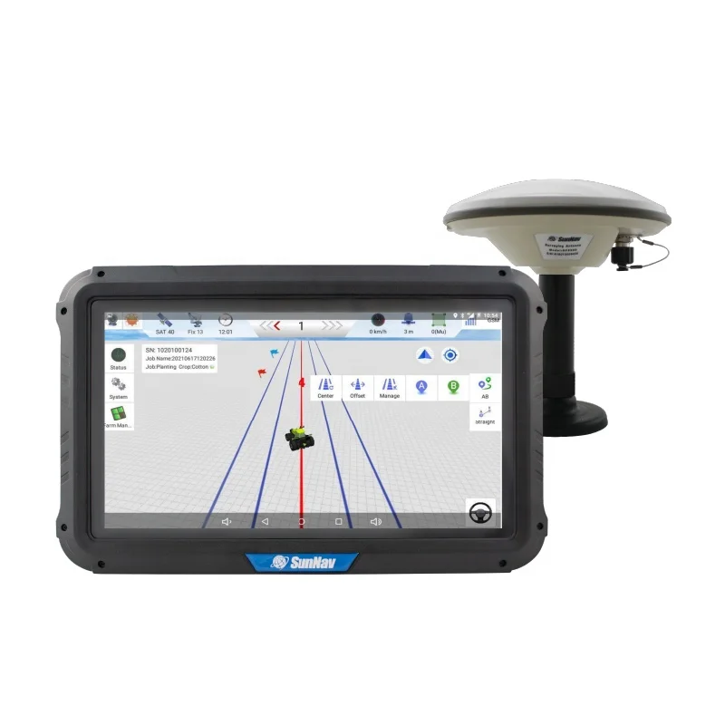 Tractor GPS Auto Guidance System SunNav AG100PRO 5-10cm High Precision Agriculture GPS & Guidance Equipment