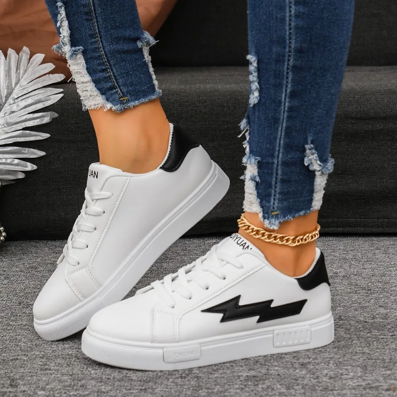 Fashion Versatile Simple Style Casual Women's Sneakers Thick Soled Comfort Loafers 2026 New Round Toe Low Top Women Shoes Tenis
