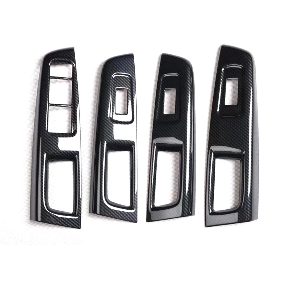 

Car Door Armrest Window Lift Switch Cover Trim Stickers For Subaru Forester 2008-2012 LHD RHD Interior Styling Accessories 4pcs