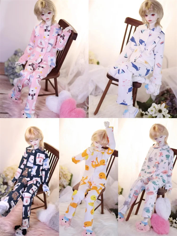 

BJD Doll Clothes For 1/4 1/6 Dolls Sweet Pajamas Top Pants Outfit Dolls Clothing Accessories(Excluding Doll)