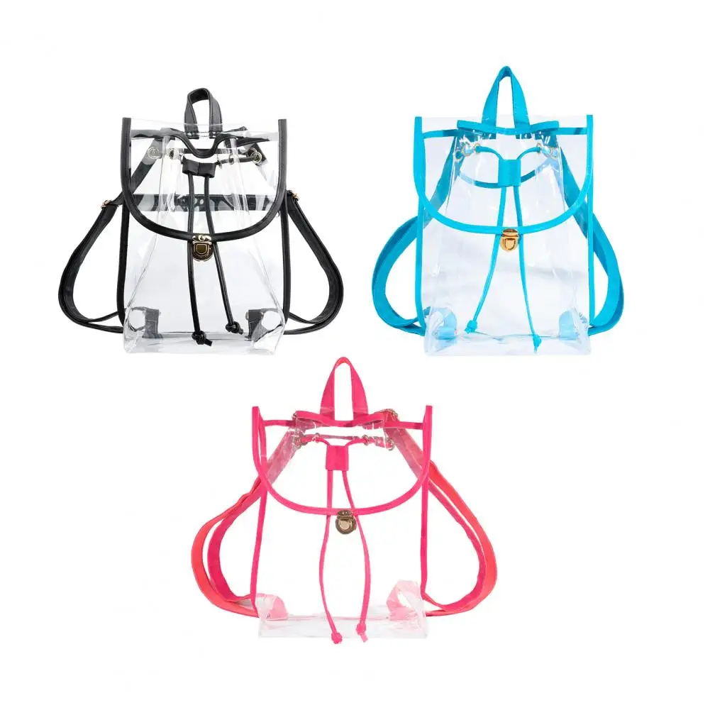 PVC Clear Backpack Stadium Approved Bags Waterproof Transparent Teenage Outdoor Casual Bag Bookbag Schoolbag Women Bag