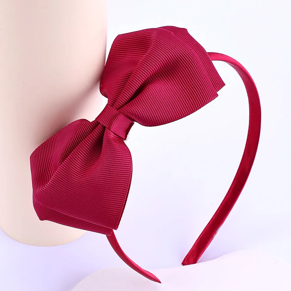 3pcs Red Bows Headband and Hair Clips Set for Girls Bow Grosgrain Ribbon Hair Accessories Headwear Hair Accessories for Girls