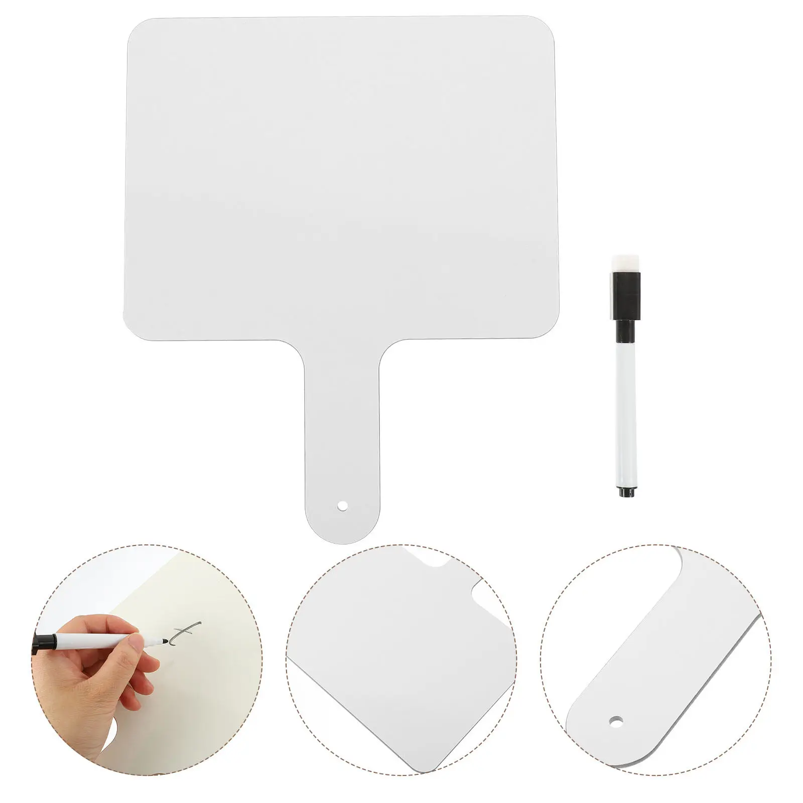 1 ensemble de tablettes blanches portables à double face, effaçables à sec, idéales pour l'enseignement en classe, les jeux d'apprentissage et les activités ludiques pour les élèves.