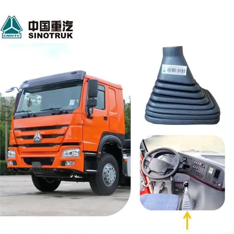 

HOWO Truck Parts Gear Lever Dirt-Proof Cover Shift Lever Boot ﻿AZ9700240077 Transmission Control System for HOWO 380 371 420