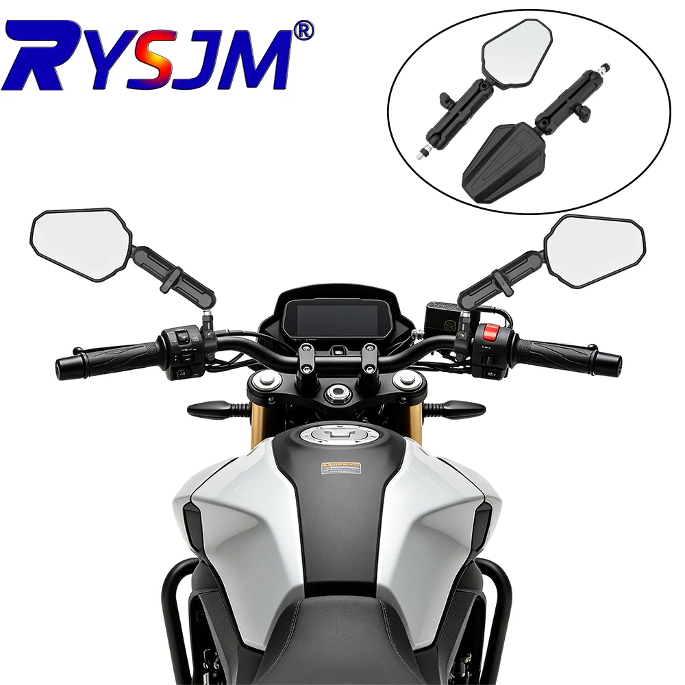 

Universal Motorcycle Mirrors Angle Adjustable Folding Handlebar Side Mirror suitable for Adventure Dirt Street Bike ATV