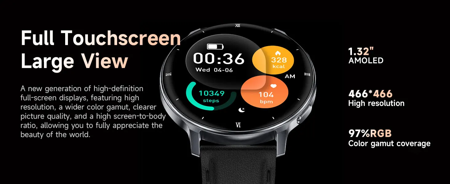2026 Neue Ultradünne Langlebige Damen-Smartwatch 1,32" Amoled-Bildschirm Sport Gesundheit Fitness LED-Taschenlampe Bluetooth-Anruf Smartwatch – Detail 3