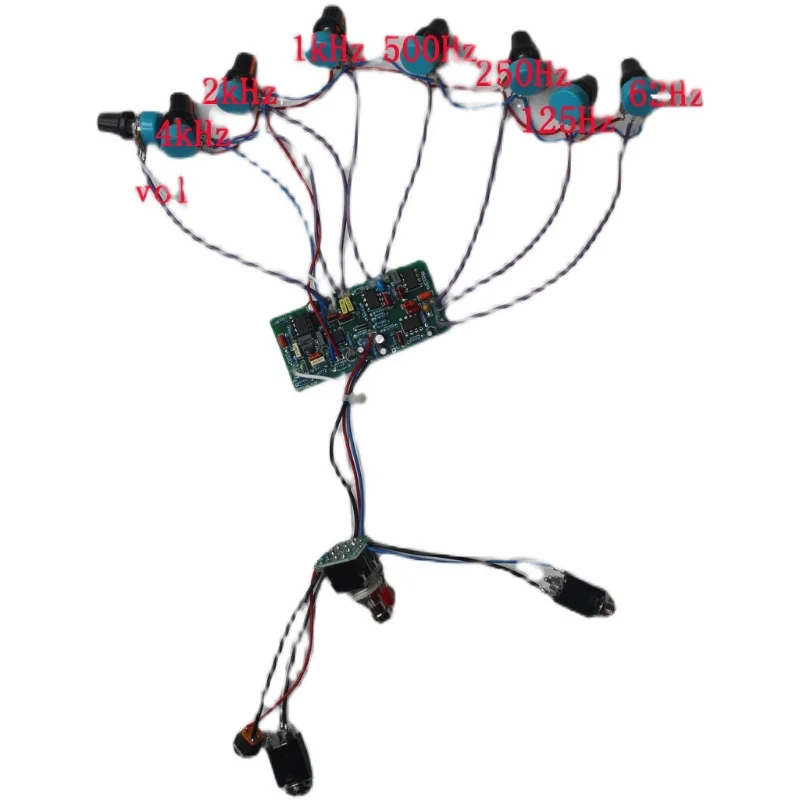 DIY Handmade Bass Bass Bass Bass Guitar GE-7B Reproduced Seven Section Equalization Adjustment Single Effector Circuit Board