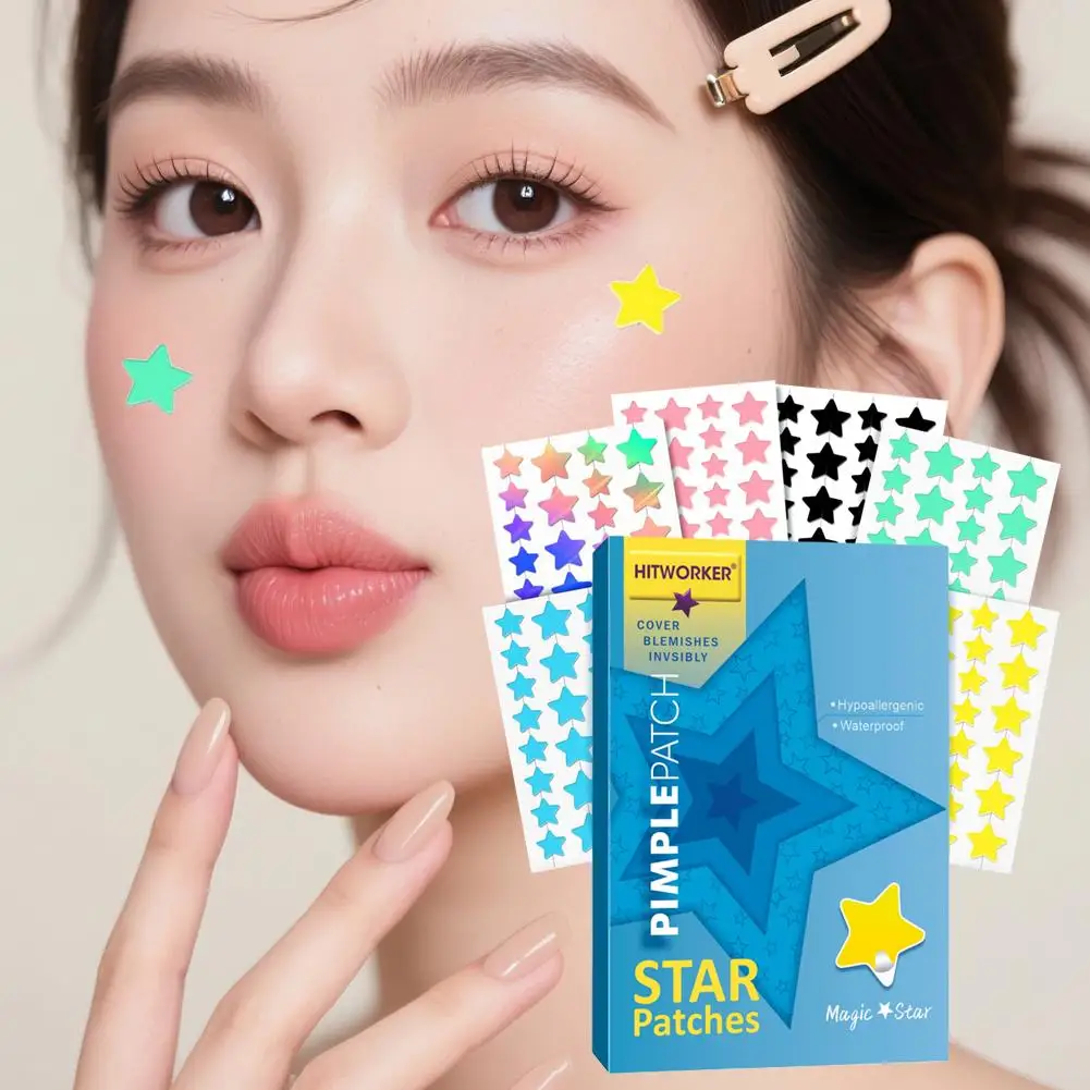 168 Plasterków na Pryszcze Plasterki na Trądzik w Kształcie Gwiazdek Nawilżające do Zakrywania Pryszczy i Niedoskonałości