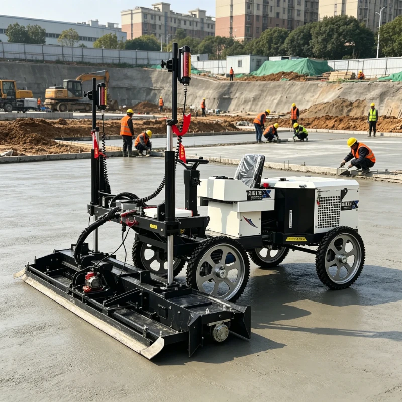 Concrete Laser Screed Machine Automatic Vibratory System Heavy Duty Frame for Large Warehouse Distribution Center Customized