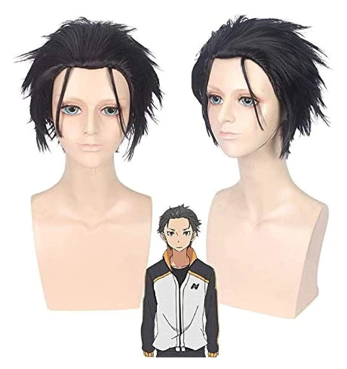 Peluca de cosplay Cos Subaru Natsuki Re: Life In Another World Than Zero, pelucas sintéticas resistentes al calor para fiesta de disfraces de Halloween