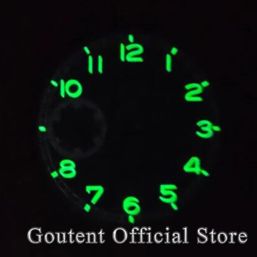 Goutent 37mm sterylna czarna biała niebieska tarcza zegarka pasuje do części zegarka z mechanizmem ETA 6497 ST36 — zdjęcie 7