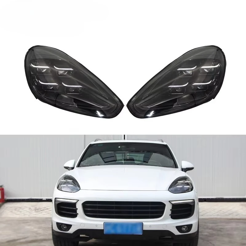 

For [1979ll] Car Headlights 2015 2017 2016 958 Headlights Upgrade 2024 PDLS Style Porsche Cayenne 92a 958.2