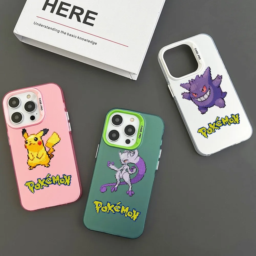 Pokmon Cartoon Phone Case For Iphone 15 14 12 11 13 PRO MAX Plus Shockproof Back Cover