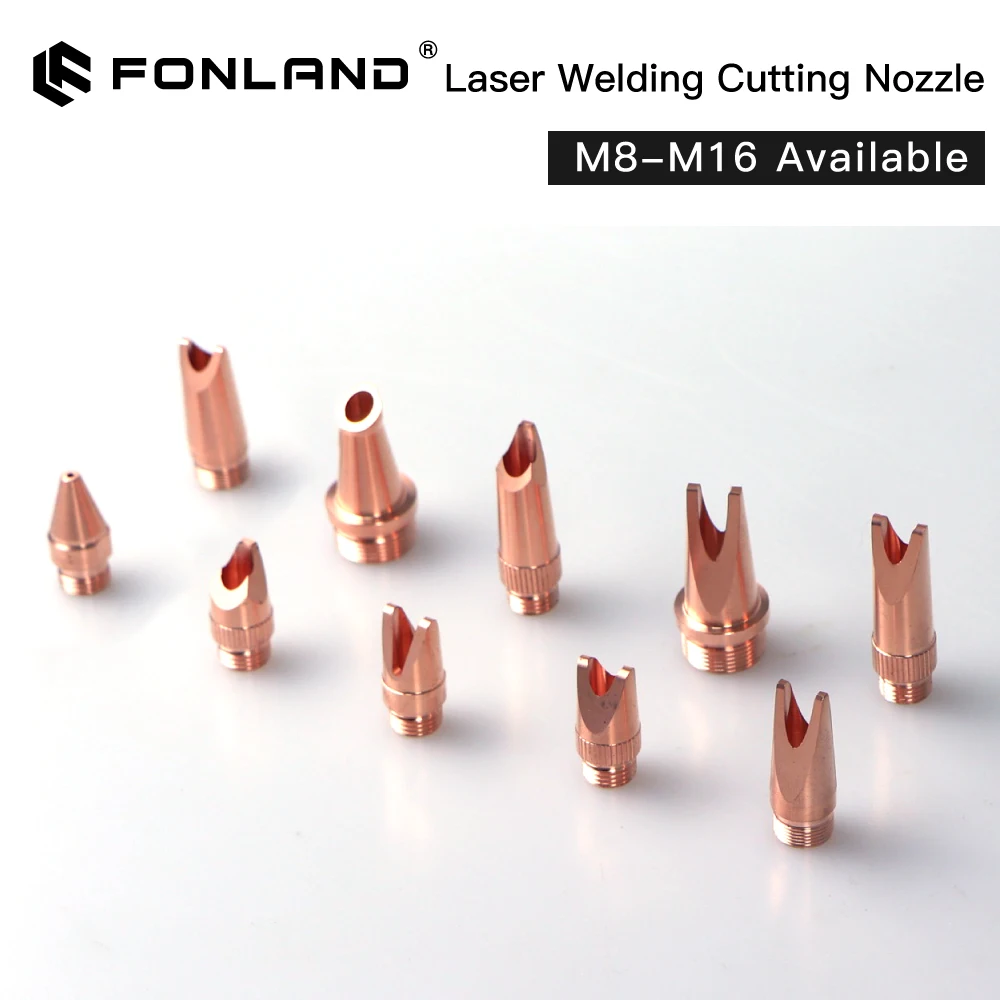 Foland Hand-held Laser Welding Cutting Nozzle M8 M10 M11 M16 Mount Thread with Wire Feed for 1064nm Laser Welding Machine