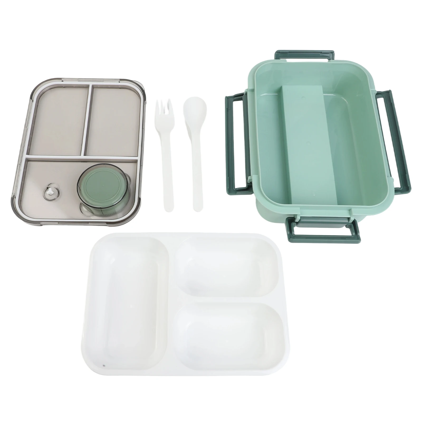 Leak Resistant Multi Section Stainless Plastic Lunchbox Designed for Portion Management and Food Separation Needs