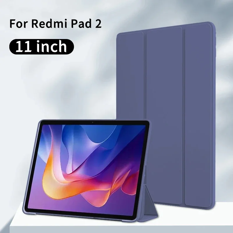 

Case For Xiaomi Redmi Pad 2 2025 11 inch Trifold PU Leaher Soft TPU Back Stand Tablet Shell For Redmi Pad2 11" Cover