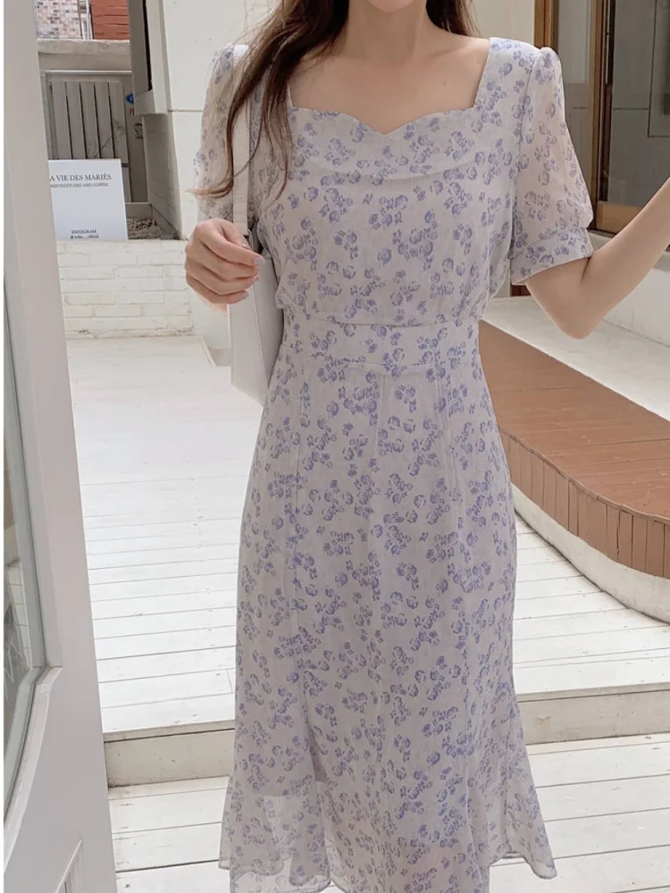 Summer Women Dress Evening Female Women Dresses Long Vestido Vintage Party Beach Chiffon Bodycon Prom Sexy Y2K Print Robe Casual