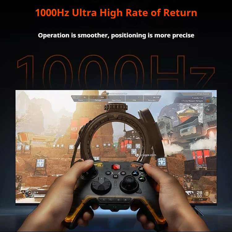 레인보우 2 PRO 게이밍 컨트롤러 무선 인체공학적 실크처럼 부드러운 터치 홀 리니어 트리거 RGB 충전 베이스 ALPS 조이스틱 POM