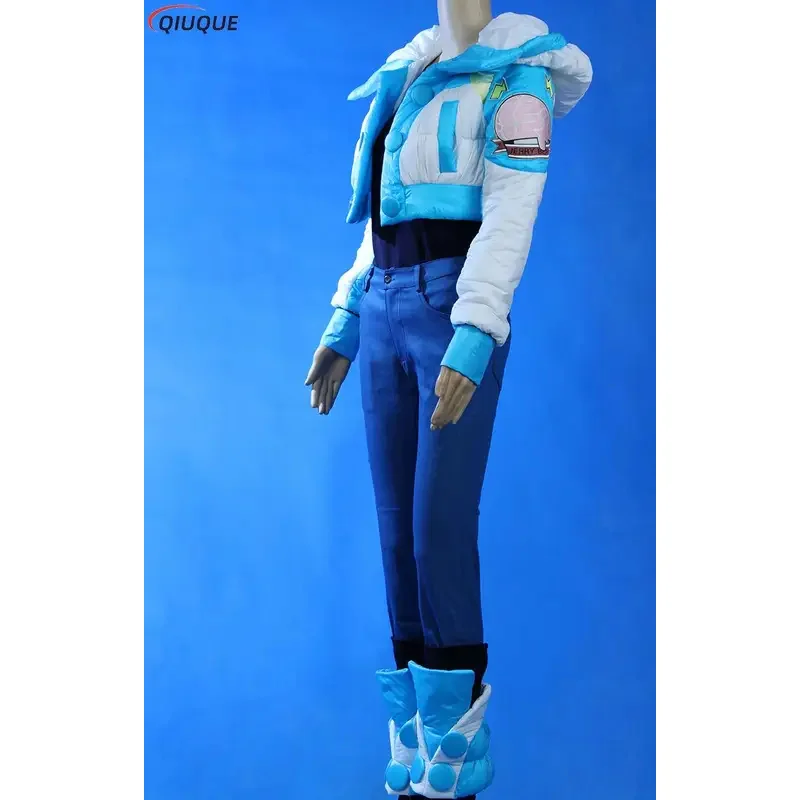 Anime Dramatical Murder Cosplay DMMD Seragaki Aoba Cosplay Costume Down Jacket Coat Tops Pants Gloves Shoes Cover Women view 3