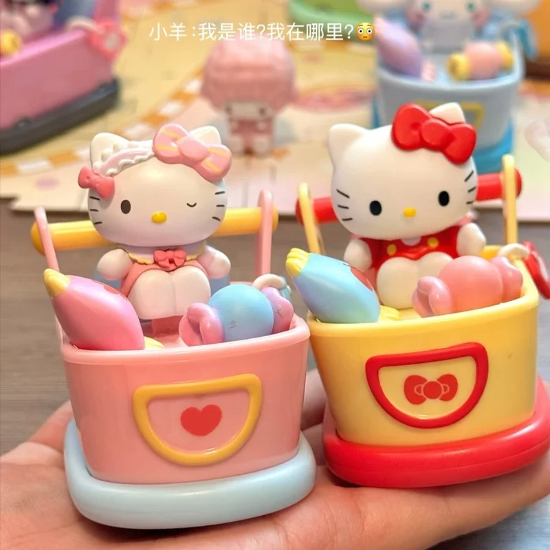 

Новый милый сенсорный автомобиль для закусок, модная игровая слепая коробка, модель ручной работы, украшение для рабочего стола, украшение для дома, Kuromi Melody Kitty Toys