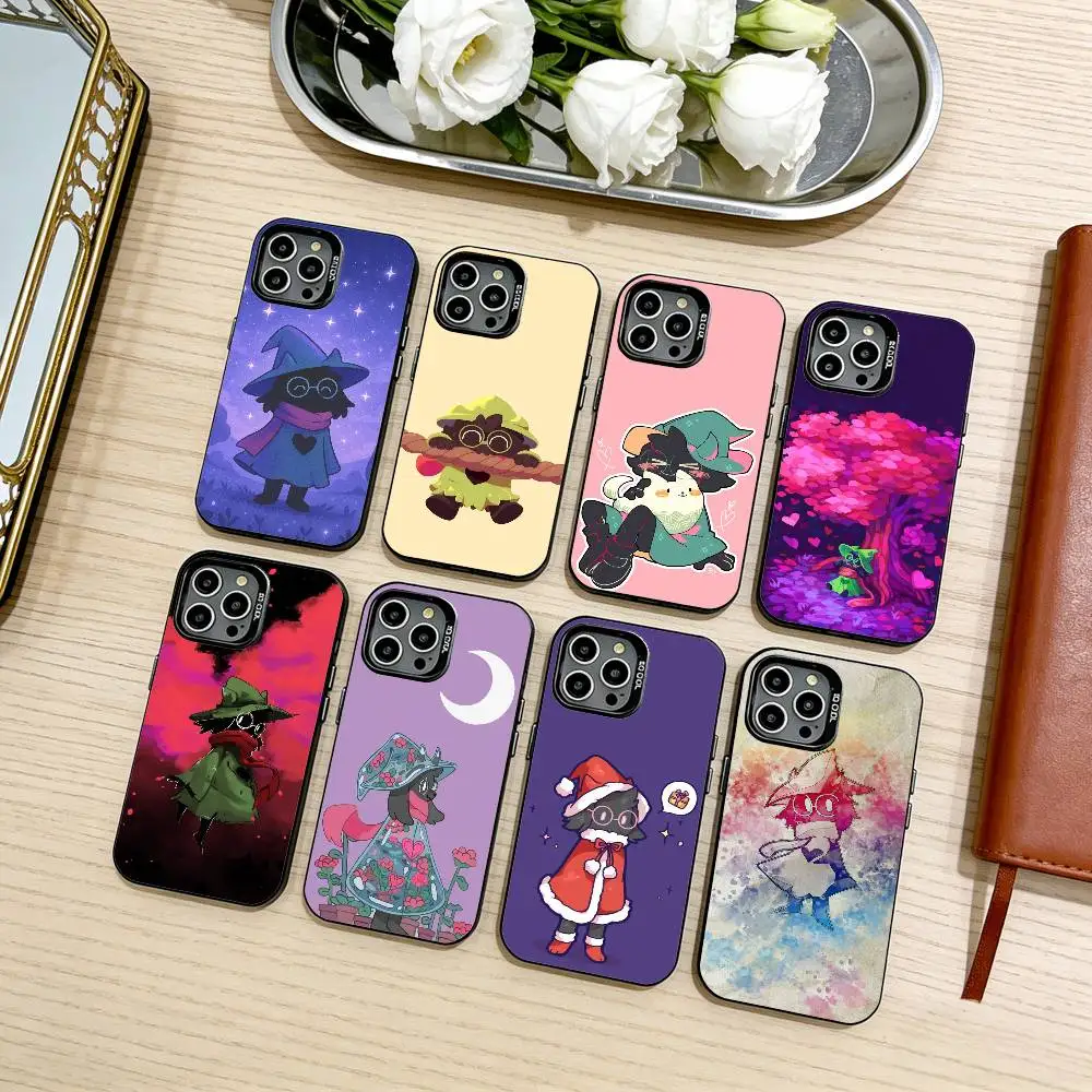 

D-Deltarune R-Ralsei Phone Case For iPhone17,16,15,14,13,12,11 Plus,Pro Max Black Candy silver phone case