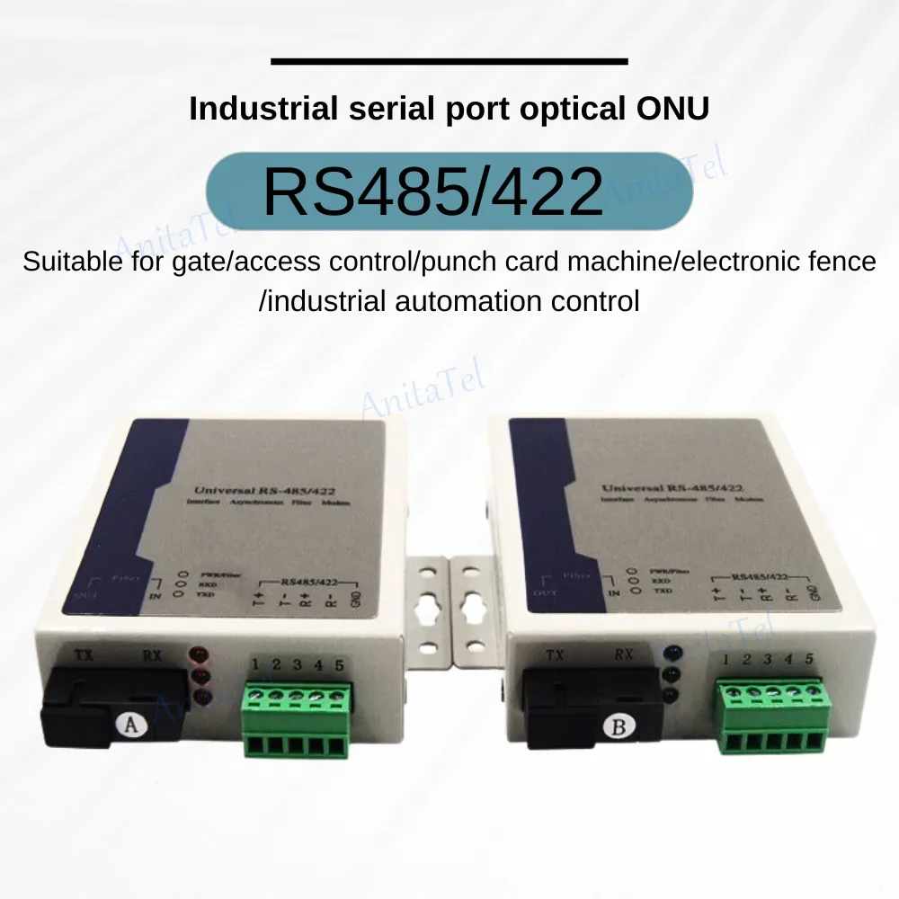 1 pair SC Bidirectional 485 Bidirectional Data Optical Fiber Media Converter Fiber Transceiver X1 Route RS485 Optic Transceiver