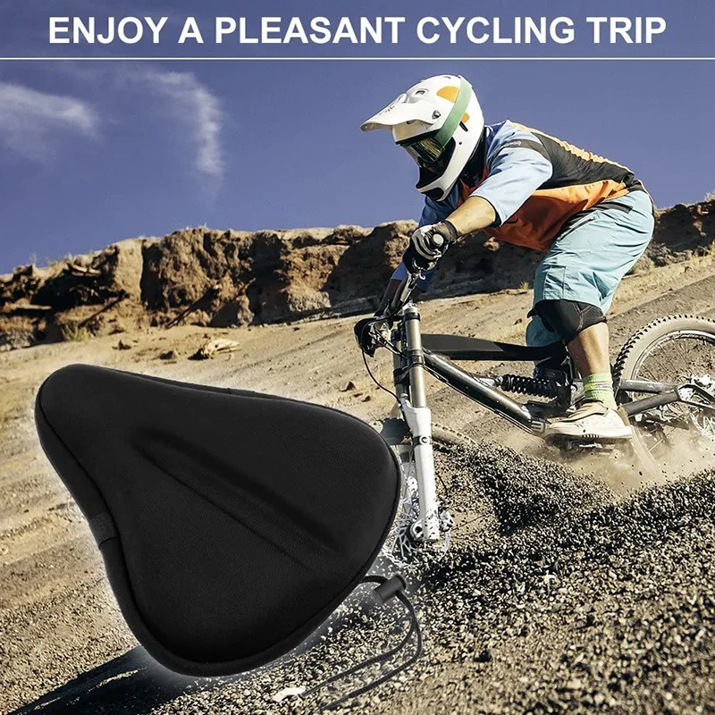 Bike Seat Cover Big Size Soft Wide Excercise Bicycle Cushion Cover For MTB Road Bike