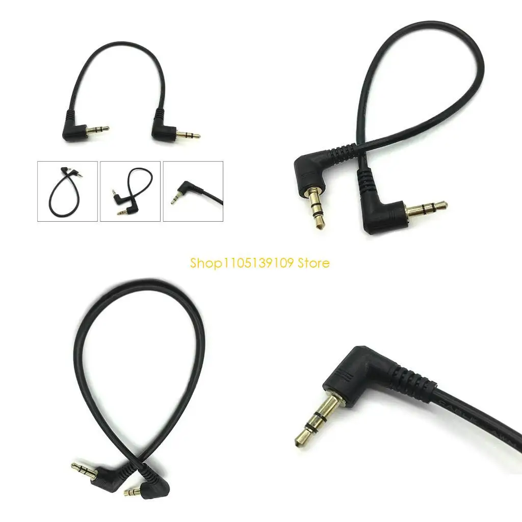 

3.5mm Male to Male Stereo AudiosCable 90Degree Angled 3Poles Fit for Car Headphone Auxiliary Cord Wire Converter MP3/MP4