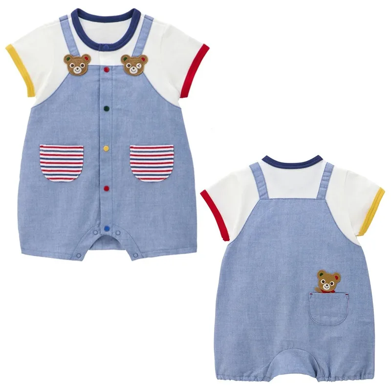 Summer Baby Rompers Jumpsuits Girls Bodysuits One-pieces Cartoon Bear Newborn Bodysuit Bebes Romper Baby Boy Clothes Ropa Bebe