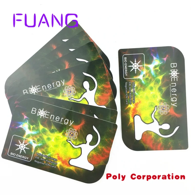 

Custom 5058 Bio energy card Anti radiation negative ion FIR healthy nano energy card oppbag packaging with instruction manual