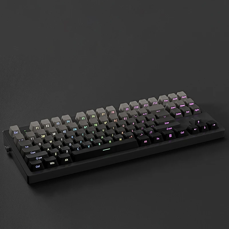 New Gradient Gray Double Shot RGB Backlit Keycaps OEM Profile 135 Keys Side Printed PBT Keycaps for Cherry MX Switches Keyboards image 3
