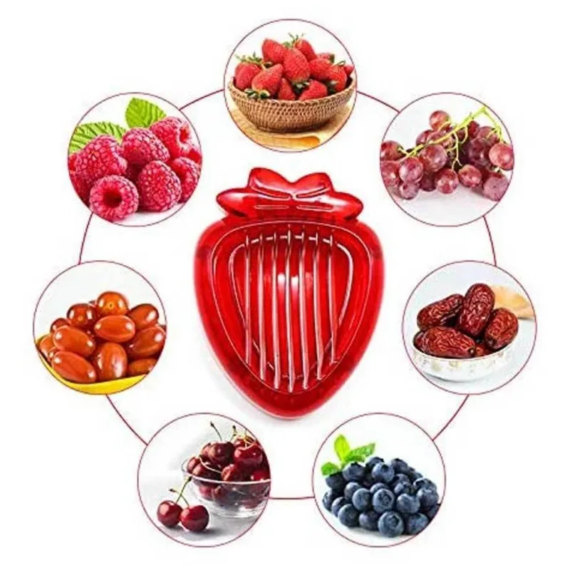 1PC Strawberry Huller Stem Remover And Strawberry Slicer Set Potatoes Tomato Corer Slicer Stainless Steel Kitchen BHL2120-FRO view 4